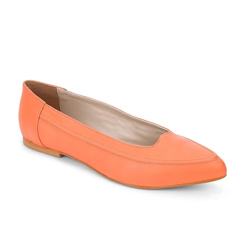 women's orange flats