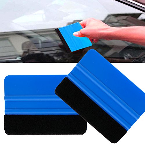 YOUNGFLY 2pcs Felt Endge Wrap Scraper Squeegee For Car Auto Vehicle Window Film