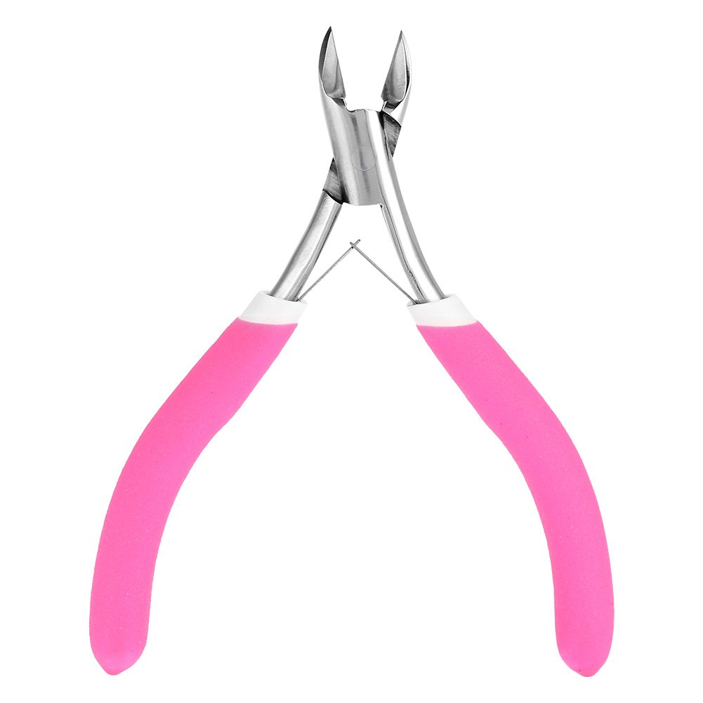 Nail Tonail Clipper for Thick Or Ingrown Nail, Predicure Stainless Steel Nail Beautymisc Dead Skin Scissors Nail Care Beauty for Cuticle Scissors Tool, Nail Manicure(Rose Red)