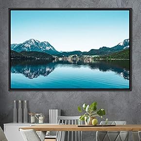 signwin Framed Canvas Wall Art Calming Waters Aerial...