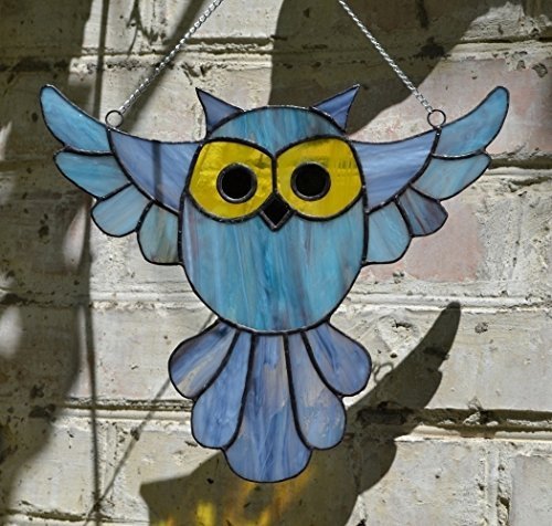 Amazon Com Stained Glass Owl Window Decoration Bird Sun Catcher