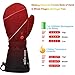 Heated Mittens for Men and Women - 7.4V 2200MAH Electric Rechargeable Battery Ski for Winter Skiing, Skating, Snow, Camping, Hiking Hand Warmer