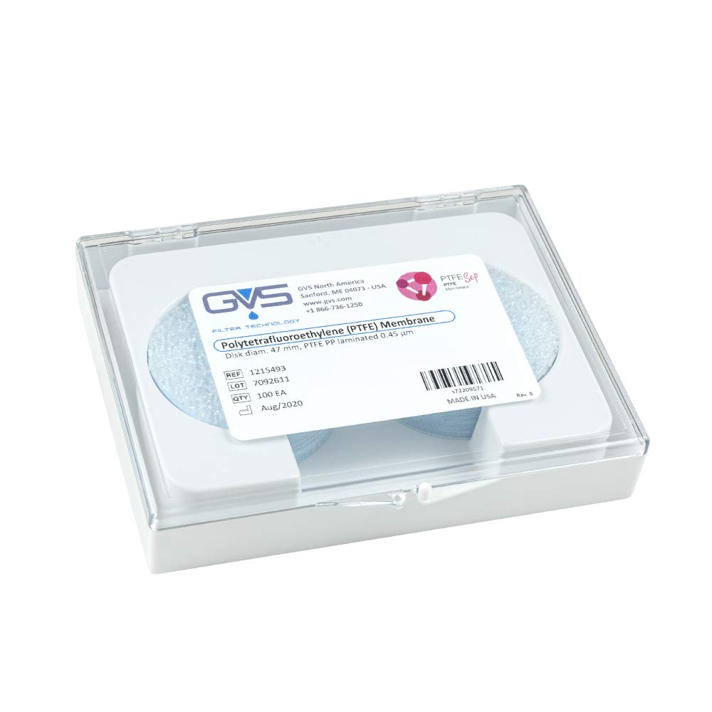 GVS Filter Technology Filter Disc, PTFE, 0.45µm, 47mm, 100/pk