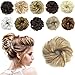 SHEDOWIG Messy Bun Hair Piece Scrunchies Hair Bun Extensions for Women Synthetic Updo Chignon Hairpiece