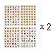 COOLAKE Emoji Face Stickers 8 Sheet Lovely Funny Vinyl Emoticon Kids Sticker Decoration Party Supplies Favors for Pictures Scrapbook Paper from Facebook iPhone