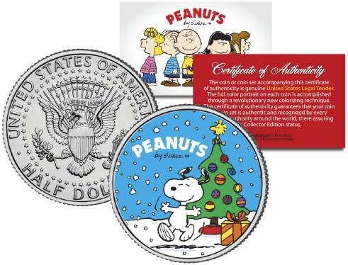 Peanuts "Snoopy with Christmas Tree" JFK Half Dollar U.S. Coin *Licensed*