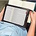 TOAO Hands-free Full Page Magnifier for Reading With LED Lights - 3X Magnification-Has Flip Out Legs That Can Stand Over Document-Comes With Neck Cord-Lightweigh,Compact, Portable For Reading