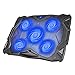 Havit 5 Fans Laptop Cooling Pad for 14-17 Inch Laptop, Cooler Pad with LED Light, Dual USB 2.0 Ports, Adjustable Mount Stand (Blue)
