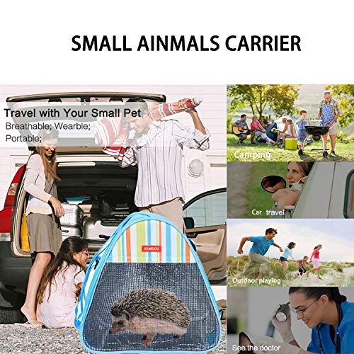 Travel Small Animal Guinea Pig Hamster Hedgehog Carrier Soft-side Bag with Strap Durable Breathable Portable Small Guinea Pig Chinchillas Hamsters Hedgehogs Carriers for Small Animals Car Carrier