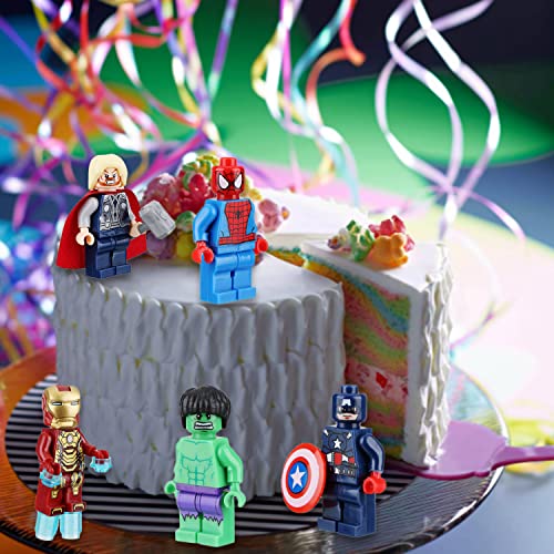 Super Hero Statues Birthday Party Gifts，9 Piece Boys Mini Doll