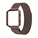 Oitom Metal Bands Strap Compatiable Fitbit Blaze,Small (5.5-6.7 in), Frame Housing+Milanese Loop Stainless Steel Accessory Band for Fitbit Blaze Smart Watch Band (Coffee Brown)