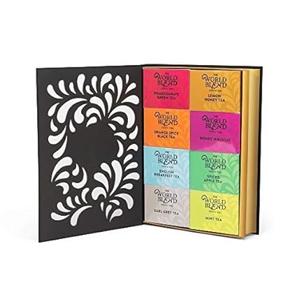 Thoughtfully Gifts Tea Story A Tea Lovers Gift Set 8 Different Tea Flavors Including English Breakfast Black Tea Lemon Honey Green Tea French