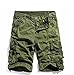 Keybur Cotton Twill Army Cargo Multi-Pocket Shorts Outdoor Wear Lightweight