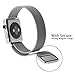 GEOTEL 42mm Milanese Loop Stainless Steel Bracelet Strap Band for Apple Watch Series 1 Series 2 Sport&Edition with Unique Magnet Lock(No Buckle Needed) (42mm-Silver)