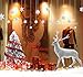 LONGTEN Christmas Windows Static Stickers Clings Santa Claus Snowman Deer Snowflake Removable Vinyl Christmas Tree DIY Window Door Mural Decal Sticker for Showcase G