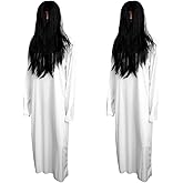 Toyvian White Dress Scary Costume Ghost of 2 Ghost Bride Dress Suit Halloween Party Supplies Bride Dress White Halloween Costumes