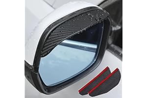 2PCS Rearview Mirror Rain Visor Guard, Carbon Fiber Mirror Rain-Proof Sun Visor Side,Rainproof Waterproof Auto Rearview Cover