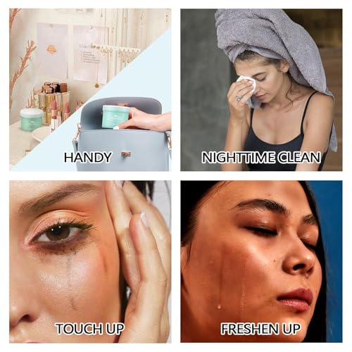 200Pcs Pre-Moistened Face Makeup Remover Wipes, All-In-One Facial Cleansing & Hydrating, No-rinse Makeup Remover Wipes, Alcohol-Free, Gentle Formula for Sensitive Skin, Quick & Easy Makeup Removal