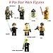 Star Wars Action Figures | Set of 8 Star Wars Minifigures | The Most Fearless Rebels of the Galactic Empire Characters| Obi-Wan Kenobi. Luke Skywalker, Han Solo, Chewbacca, R2-D2 ... | Lego-Compatible