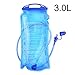 MATT SAGA Hydration Bladder, 3L Leak Proof Water Reservoir, Water Bladder Bag with Quick Release Insulated Tube, BPA Free Hydration Pack Replacement, for Outdoor Sports, Large Opening, Blue.
