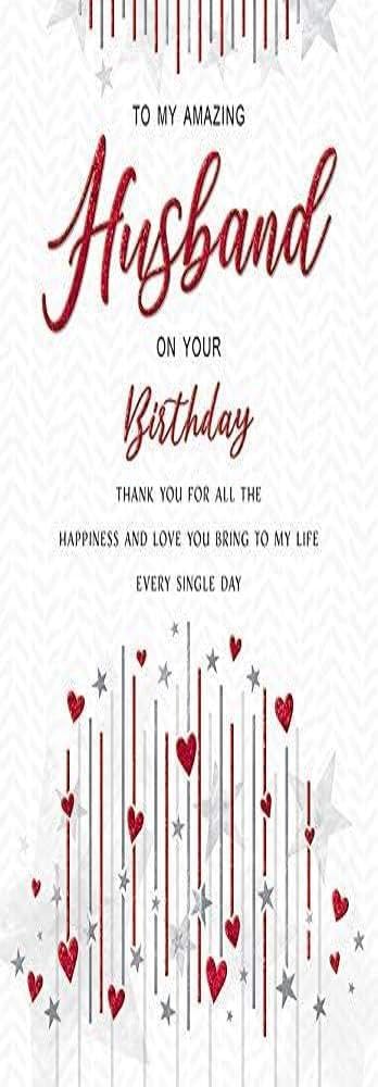 Regal Publishing Modern Birthday Card Husband - 9 x 6 inches
