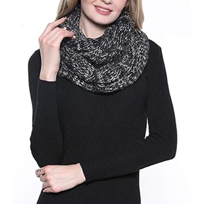 Womens Knit Infinity Scarf Circle Loop Warm Fashion Thick Ribbed Scarf Womens Knit Infinity Scarf Circle Loop Warm Fashion Thick Ribbed Scarf