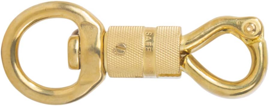AOWESM Solid Brass Panic Snap 1-1/8 Inch X 4-1/4 Inch Quick Release with Round Swivel and Twist Body (1 Piece) : Sports & Outdoors
