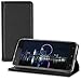 kwmobile Flip Case Compatible with Blackview A7 (2017) - Smooth PU Leather Protective Folio Cover with Stand Feature - Black