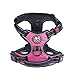 PoyPet No Pull Dog Harness, No Choke Front Clip Dog Reflective Harness, Adjustable Soft Padded Pet Vest with Easy Control Handle for Small to Large Dogs(Pink,L)