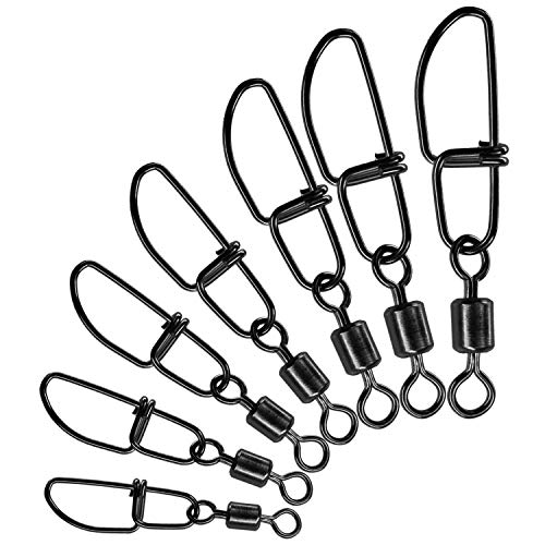 THKFISH 30stk Angelwirbel Angeln Wirbel Angeln Angel Karabiner Tönnchenwirbel Mit Angelzubehör Kugellager Snap Swivels – Bild 7