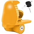 Cenipar Trailer Hitch Lock Universal Size Fit 1-7/8", 2", and 2-5/16" Couplers, Heavy Duty Steel, for Vehicles, Trailers, and RVs(Yellow)