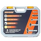 Forstner Bit Set, Wood Drilling, w/Carbide Tipped 8
