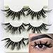 3D Mink Hair False Eyelashes Criss-cross Wispy Fluffy 25mm Lashes Handmade Eye Makeup Tools