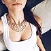 Onnea Gold Tone Cutout Geo Choker Necklace for Women