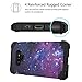 YINLAI Note 9 Case Samsung Galaxy Note 9 Case 3 Layer Heavy Duty Full Body Shockproof Slim Hybrid Soft Silicone Rubber Rugged Bumper Hard PC Cover with Space Stars Design Phone Cases Purple Space