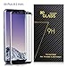 Bestfy Galaxy S8 Plus Screen Protector, 3D Curved Full Coverage Whole Tempered Glass for Galaxy S8 Plus, Black