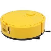 Fdit Robot Vacuum Cleaner, Mini Automatic Avoidance USB Charging Smart Sweeping Robot for Wooden Flooring for Carpet (Yellow)