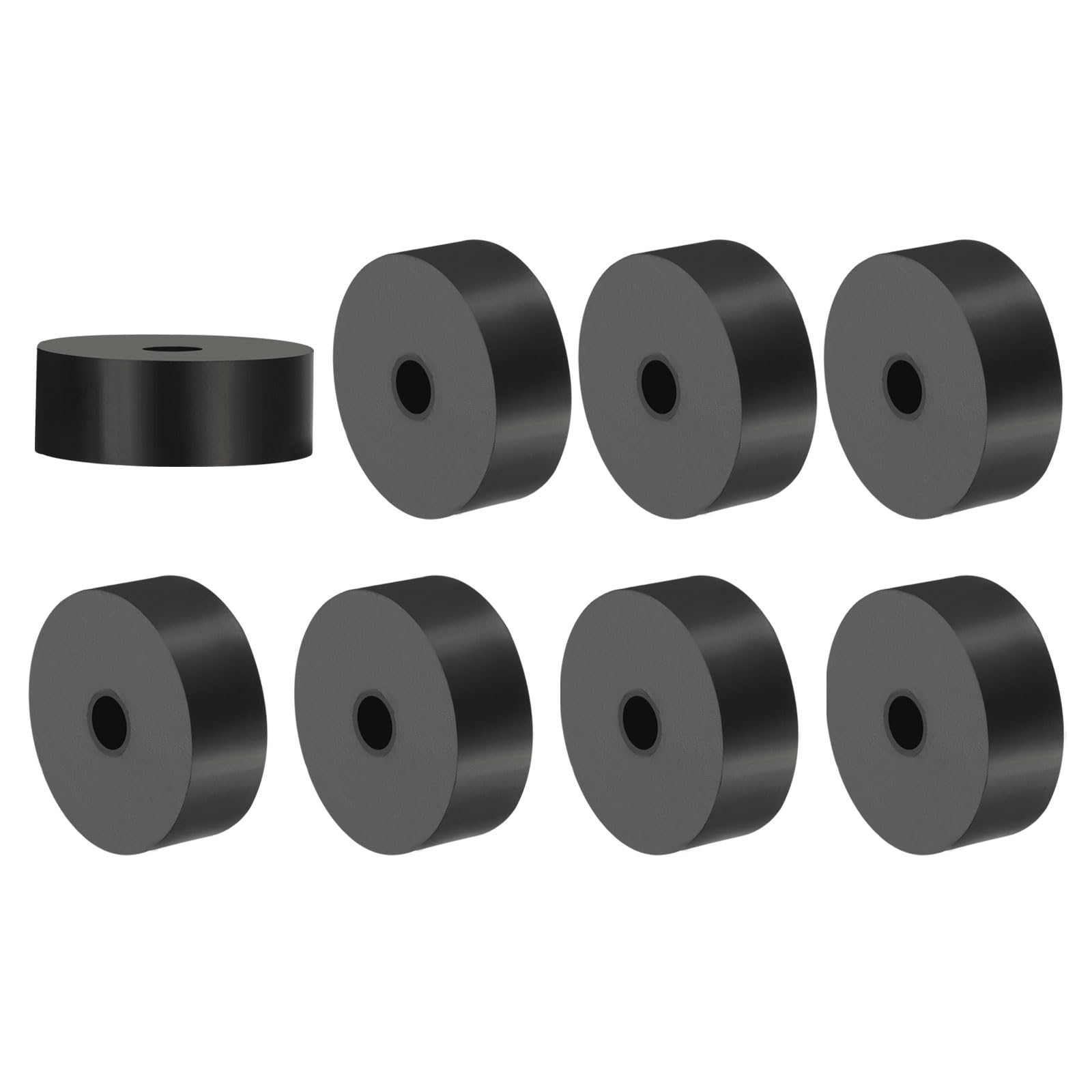 PATIKIL Multi Purpose Rubber Spacer, 8 Pcs 8mm ID x 40 OD x 15mm T Neoprene Round Anti-Vibration Isolation Pads Isolator Rubber Bushings Spacer Washer for HVAC Bolts Car Accessories