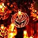 Joomer 20 LED White Ghosts, Orange Pumpkins, Purple Bats Halloween String Lights