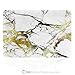 TopCase Macbook 12-Inch White/Gold Marble Rubberized Hard Case for Macbook 12