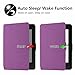 OMOTON Kindle Paperwhite Case Cover - The Thinnest Lightest PU Leather Smart Cover Kindle Paperwhite fits All Paperwhite Generations Prior to 2018 (Will not fit All New Paperwhite 10th Gen), Purple