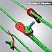 GEERTOP Reflective Guylines 4mm Tent Cords Lightweight Camp Ropes with Aluminum Adjuster Tensioner for Outdoor Camping Hiking Backpacking Survival Gear Green