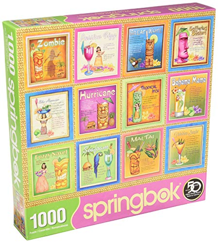 Springbok Puzzles - Cocktail Party - 1000 Piece Jigsaw Puzzle - Large 30 Inches by 24 Inches Puzzle - Made in USA - Unique Cut Interlocking Pieces