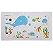 Ollieroo Bath Mat For Kids PVC Cartoon No Slip Bathtub Shower Mat with Too Hot Indicator White 27.5” X15.7”