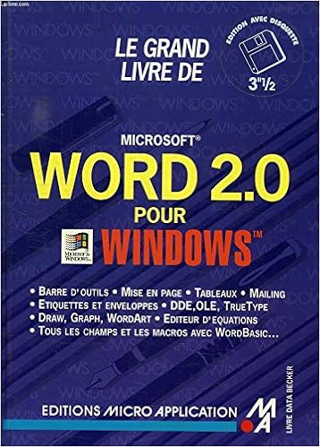 Amazon Fr Le Grand Livre De Microsoft Word 2 0 Pour Windows Livres Amazon Fr Le Grand Livre De Microsoft Word 2 0 Pour Windows Livres