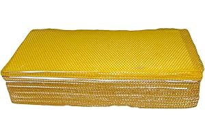 BEEXTM 30 Pcs Beeswax Sheets, Bee Honey Sheets, Beehive Wax Foundation Beekeeping Equipment Natural for Beekeeping Candle Making