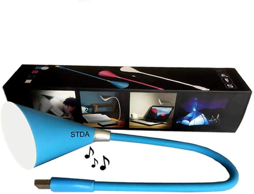 STDA USB Sound Lamp Night Light Little LED Bedside Lamps for Kids, Sleep Soothers with Wireless Bluetooth Speaker (Blue)