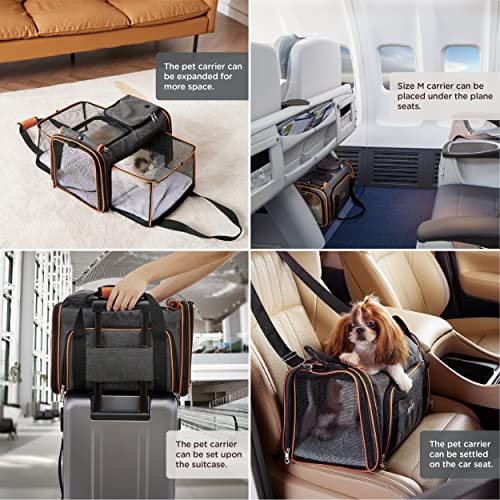 Lesure TSA Airline Approved Cat Carrier Expandable Pet Carrier, Travel Pet Carriers for Small