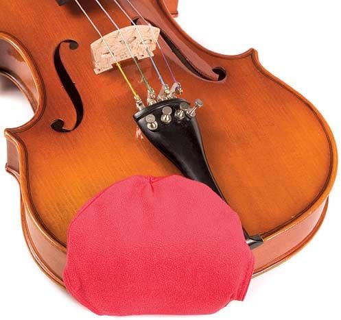 Chin Cozy Violin Chinrest Cover – Small, Red, Soft & Comfortable