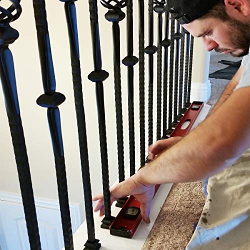 Shoe for Iron Balusters (50-Pack) Stair Parts Flat Shoes with Set Screw for use with 1/2" Square Scroll Basket Twist Knuckle Iron Balusters (Satin Black) - Thumbnail 7
